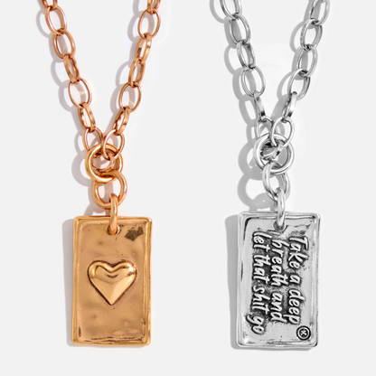 Take a Deep Breath and Let That Shit Go Original Lite Necklace