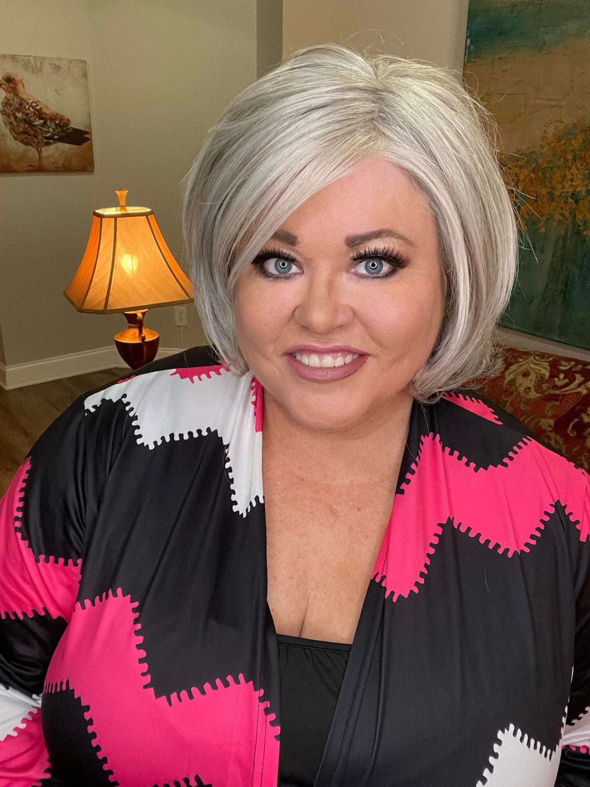 JUSTICE GLAMOUR GREY HS HT PLATINUM LUXURY WIG *SAMPLE A NOT RETURNABL ...