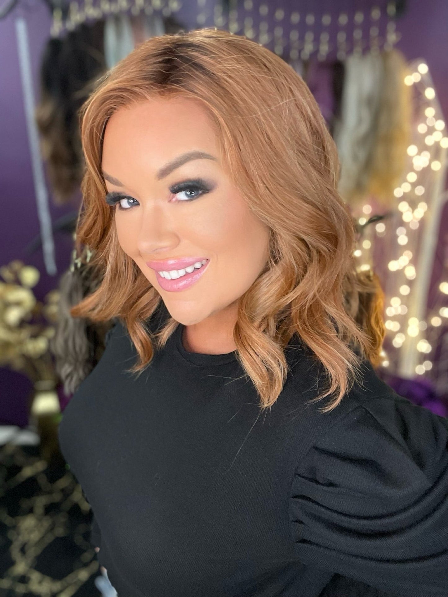 BILLIE HS HT SAFFRON SPICE HS PLATINUM LUXURY WIG *SAMPLE A NOT RETURNABLE*