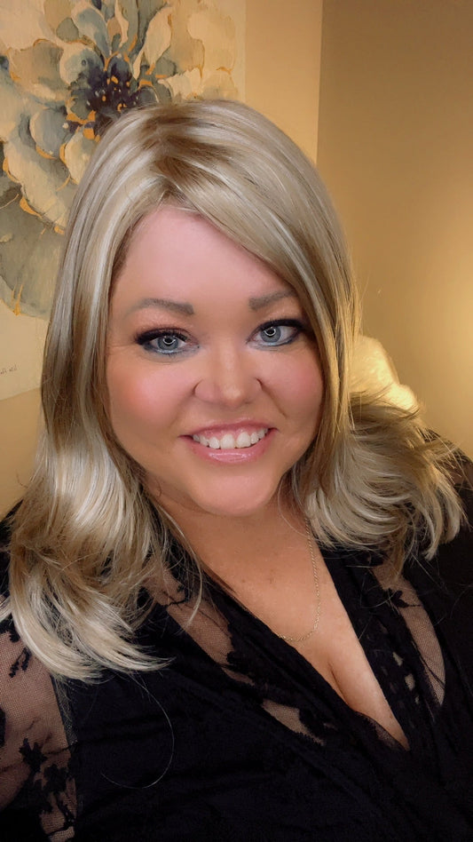 DEMI SUNLIT BLONDE NHS Premium Luxury Wig *Sample A NOT RETURNABLE* NV1