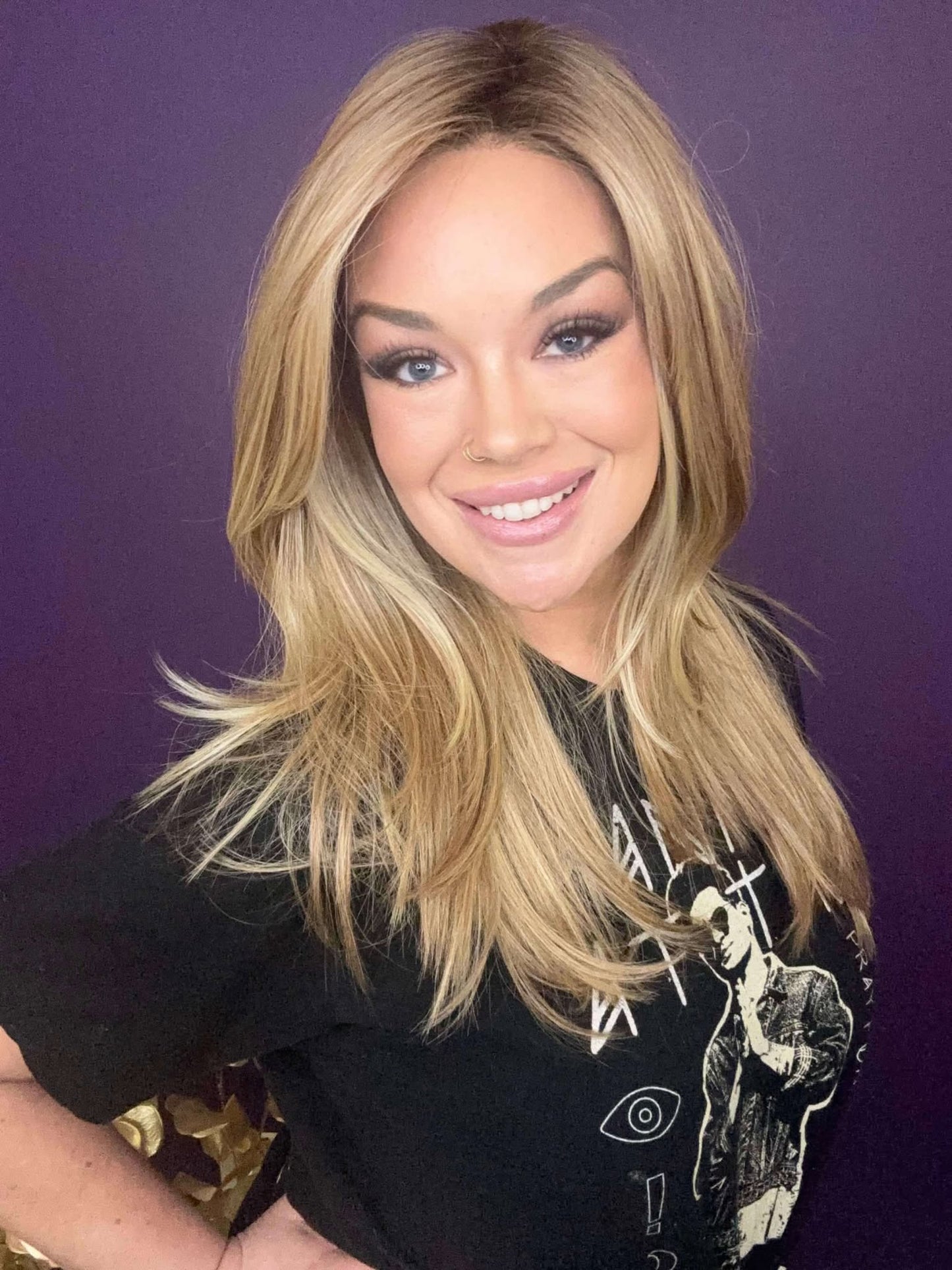 Ashlyn – Luxury Wig by Chic Lifestyle Shown in Summer Blonde.