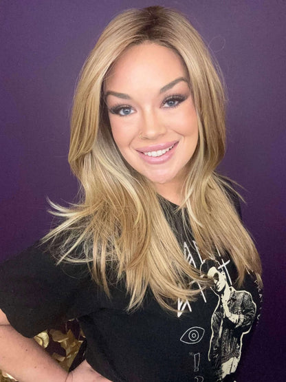 Ashlyn – Luxury Wig by Chic Lifestyle Shown in Summer Blonde.