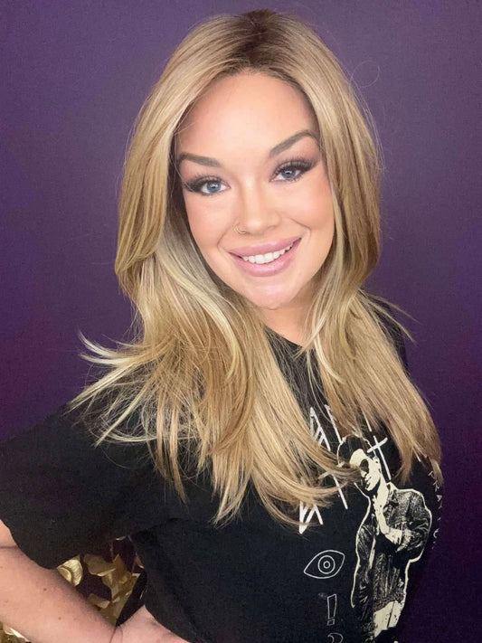 Ashlyn – Luxury Wig by Chic Lifestyle Shown in Summer Blonde.