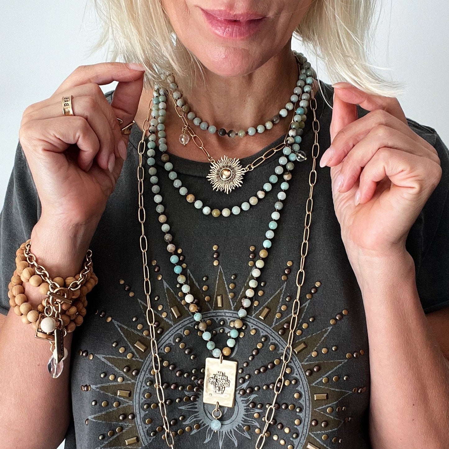 Perfectly Imperfect Starburst Long Chain Necklace