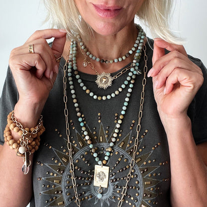 Perfectly Imperfect Starburst Long Chain Necklace