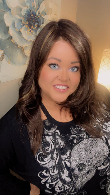 BLAZE – Luxury Wig by Chic Lifestyle Shown in English Tea.