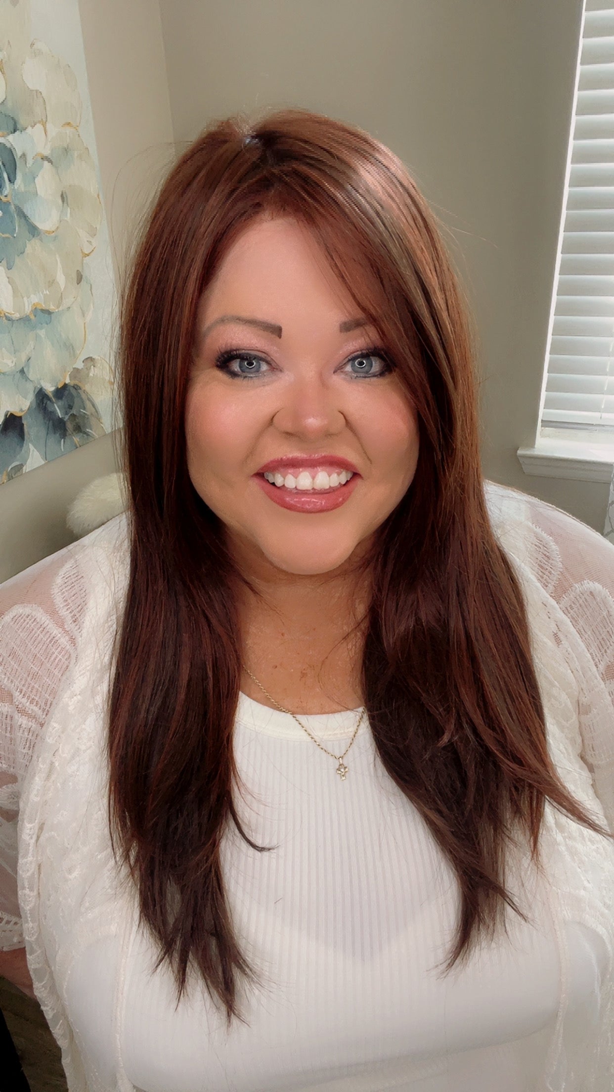 BRIDGETTE 25 – Luxury Wig by Chic Lifestyle Shown in Dark Cherry.