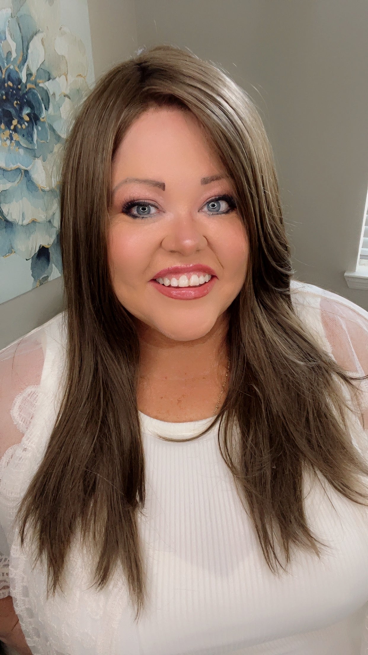 BRIDGETTE 25 – Luxury Wig by Chic Lifestyle Shown in Hazelnut.