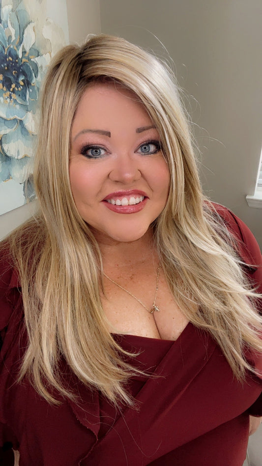 BRIDGETTE 25 – Luxury Wig by Chic Lifestyle Shown in Summer Blonde.