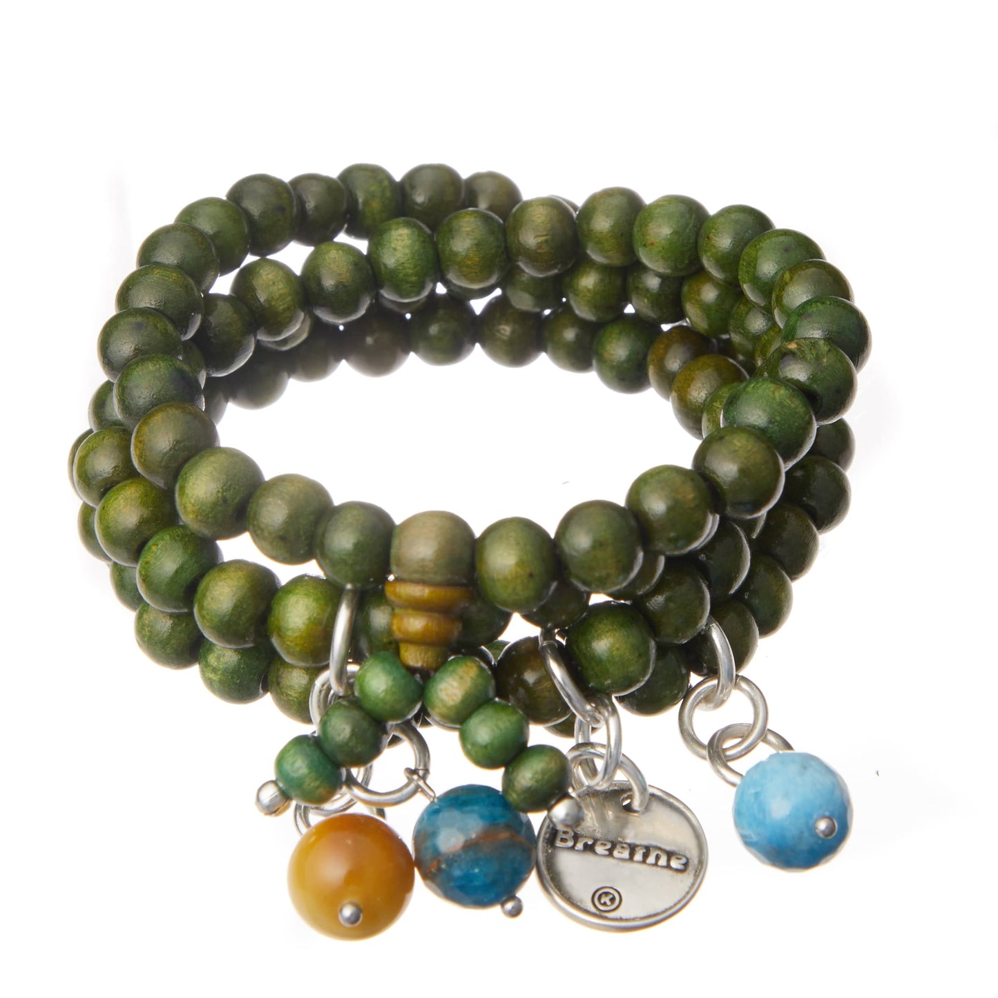 Breathe Heart Wood Boho Wrap Bracelet/Necklace