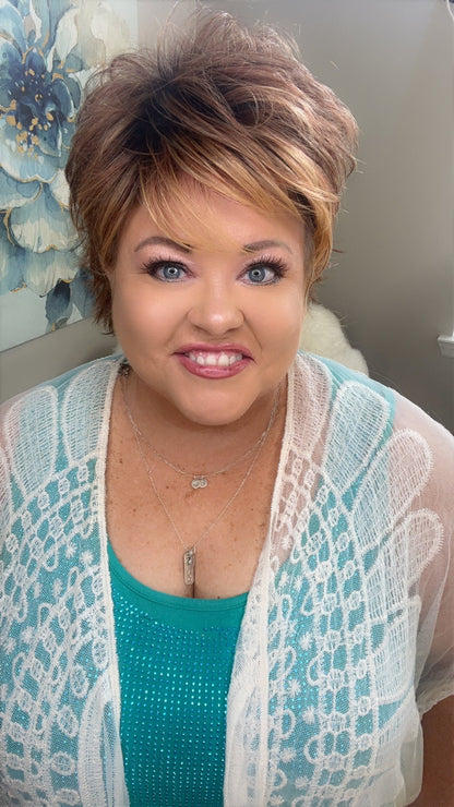 EDEN STRAWBERRY MOCHA SWIRL HS Luxury Wig *Sample A NOT RETURNABLE*