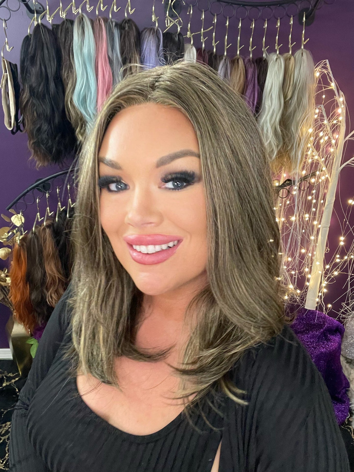 DEMI MOCHA GOLD NHS Premium Luxury Wig *Sample A NOT RETURNABLE* NV1