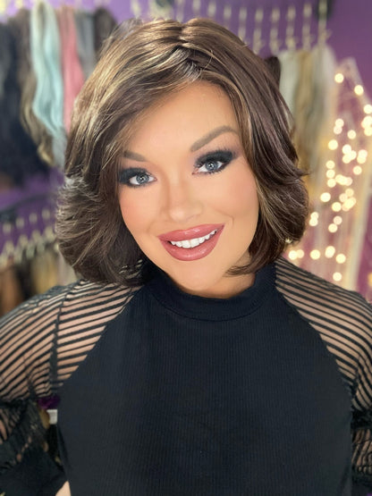 CHARLIE – Luxury Wig by Chic Lifestyle Shown in English Tea.