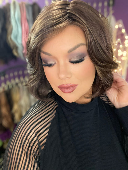 CHARLIE – Luxury Wig by Chic Lifestyle Shown in English Tea.