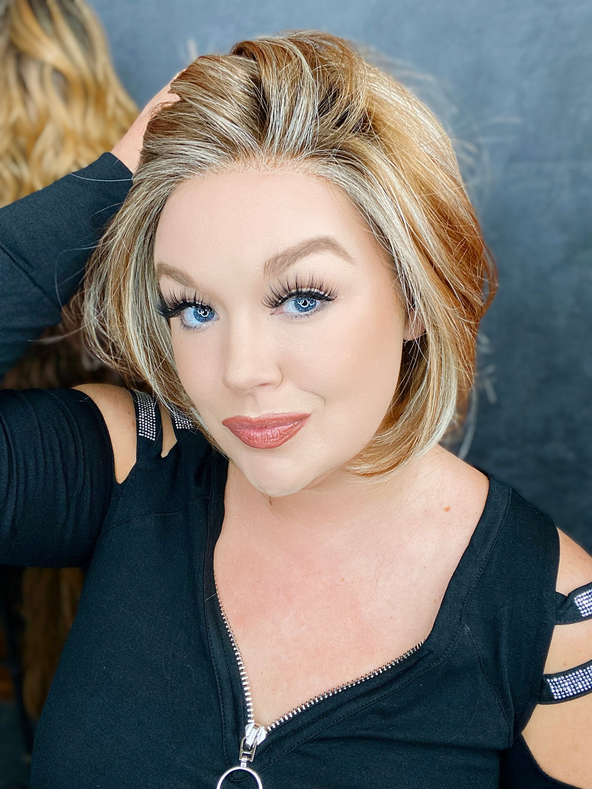 CHARLIE – Luxury Wig by Chic Lifestyle Shown in Mimosa.