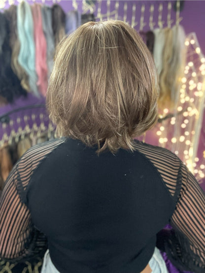 CHARLIE – Luxury Wig by Chic Lifestyle Shown in Walnut Brown.