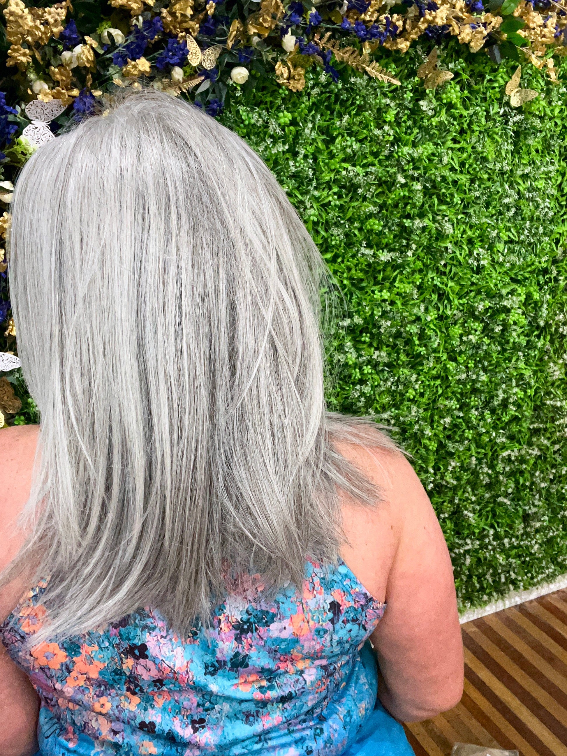 CIRI – Luxury Wig by Chic Lifestyle Shown in Gradient Grey.