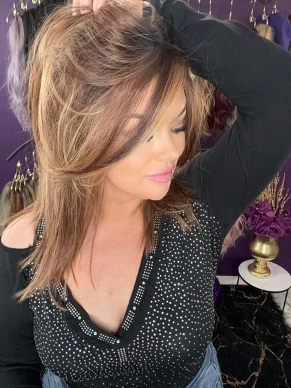 CIRI – Luxury Wig by Chic Lifestyle Shown in Strawberry Mocha.