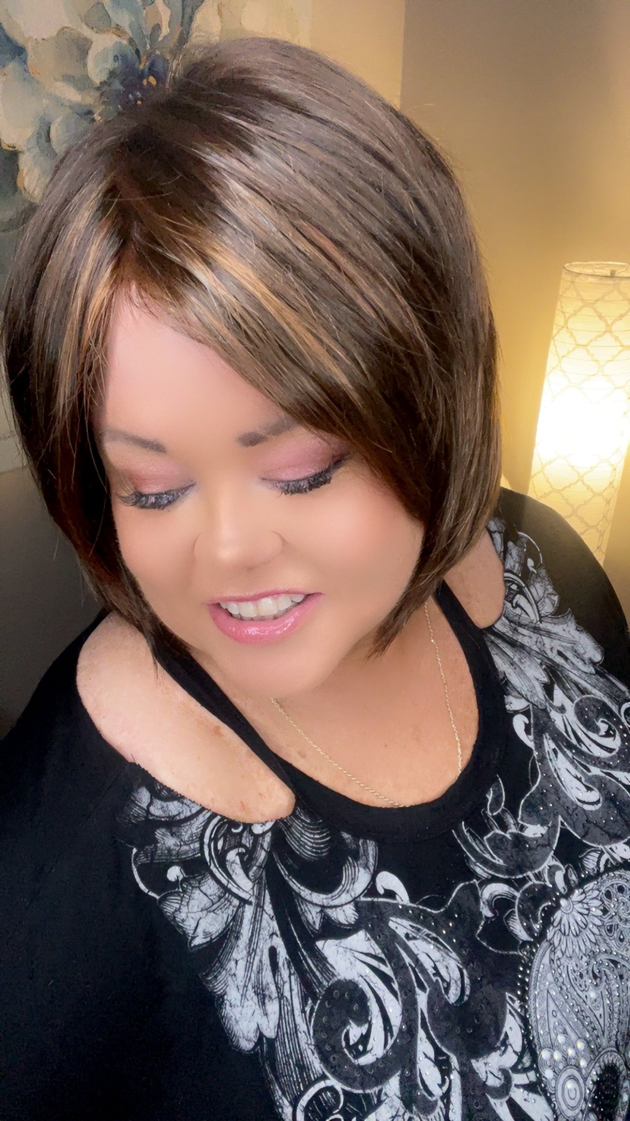 CLARISSA – Luxury Wig by Chic Lifestyle Shown in Cherrywood.