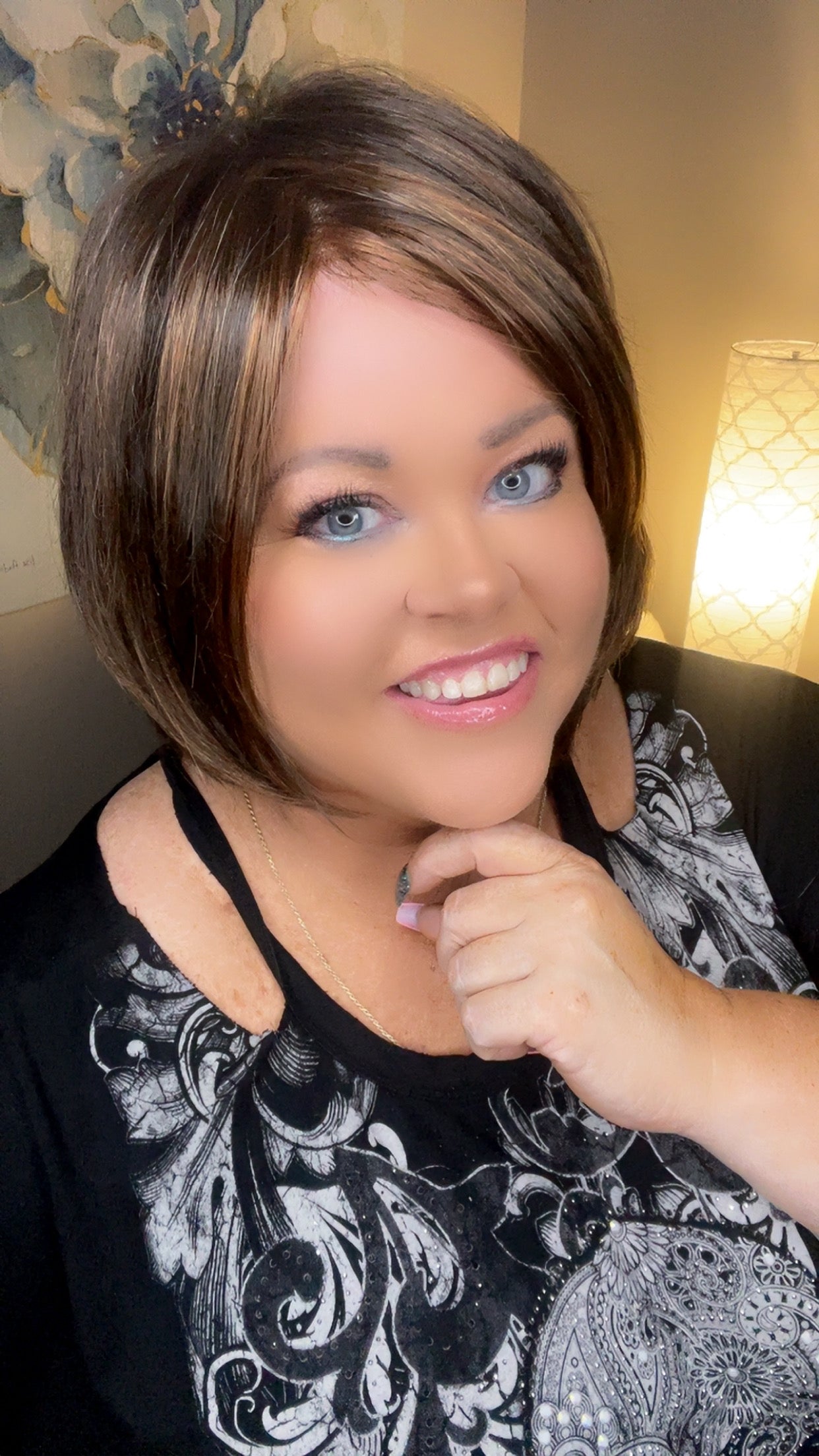 CLARISSA – Luxury Wig by Chic Lifestyle Shown in Cherrywood.