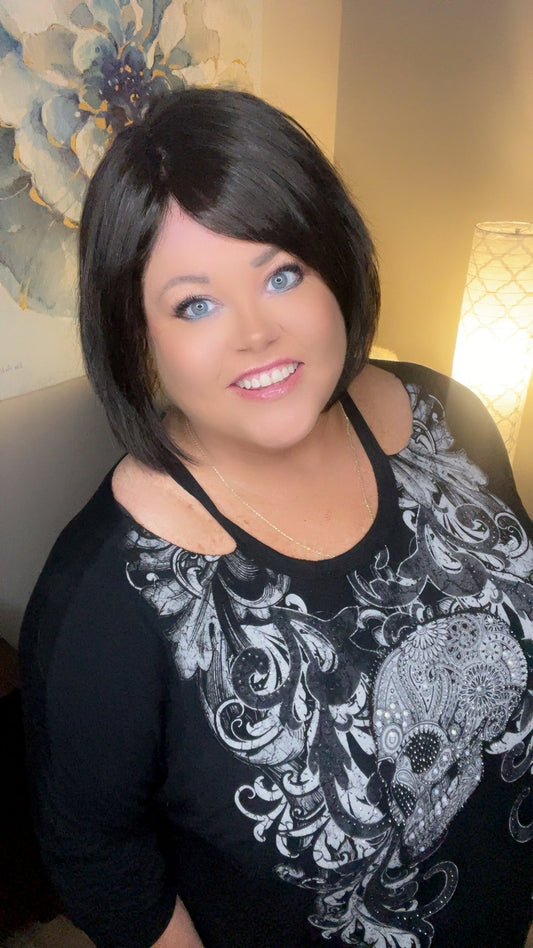 CLARISSA – Luxury Wig by Chic Lifestyle Shown in Cocoa Bean.