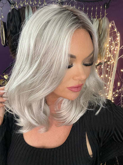 DEMI SNOWY GREY NHS Premium Luxury Wig LW3