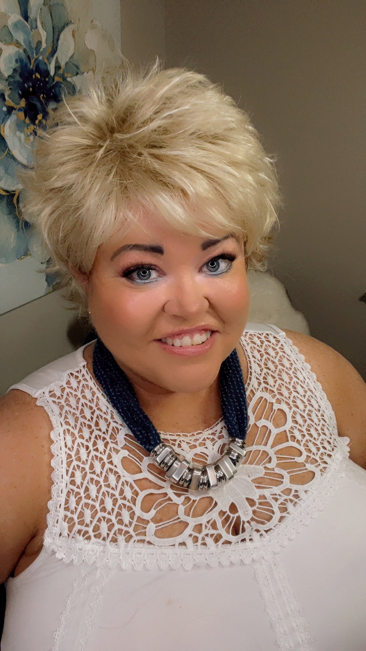 DANA – Luxury Wig by Chic Lifestyle Shown in Princess Ivory.