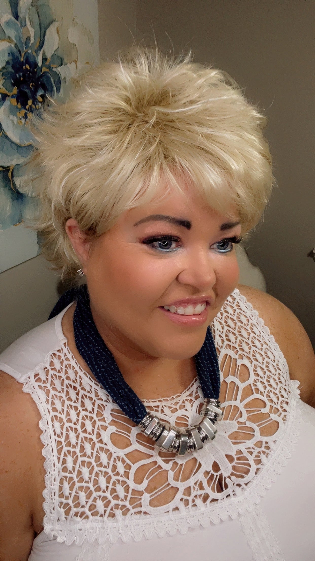 DANA – Luxury Wig by Chic Lifestyle Shown in Princess Ivory.