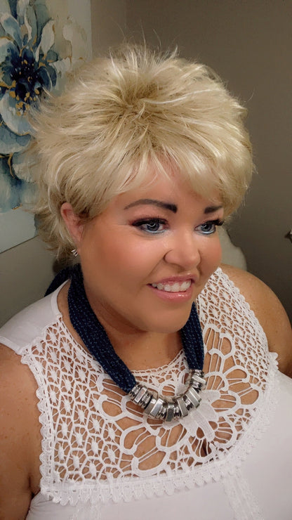 DANA – Luxury Wig by Chic Lifestyle Shown in Princess Ivory.