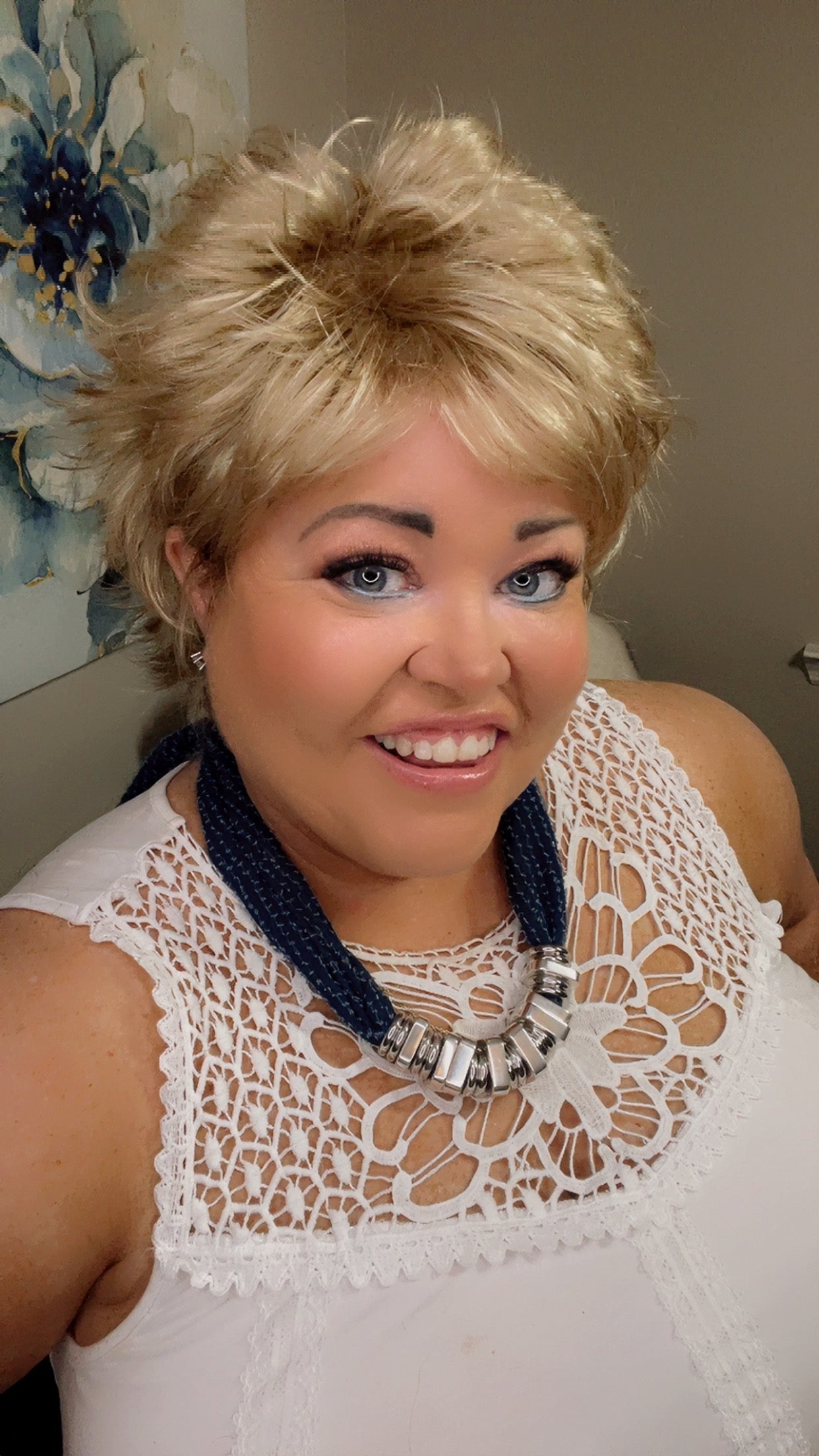 DANA – Luxury Wig by Chic Lifestyle Shown in Satin Gold.