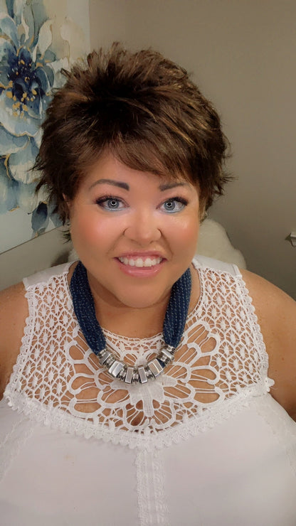 DANA – Luxury Wig by Chic Lifestyle Shown in Sepia.