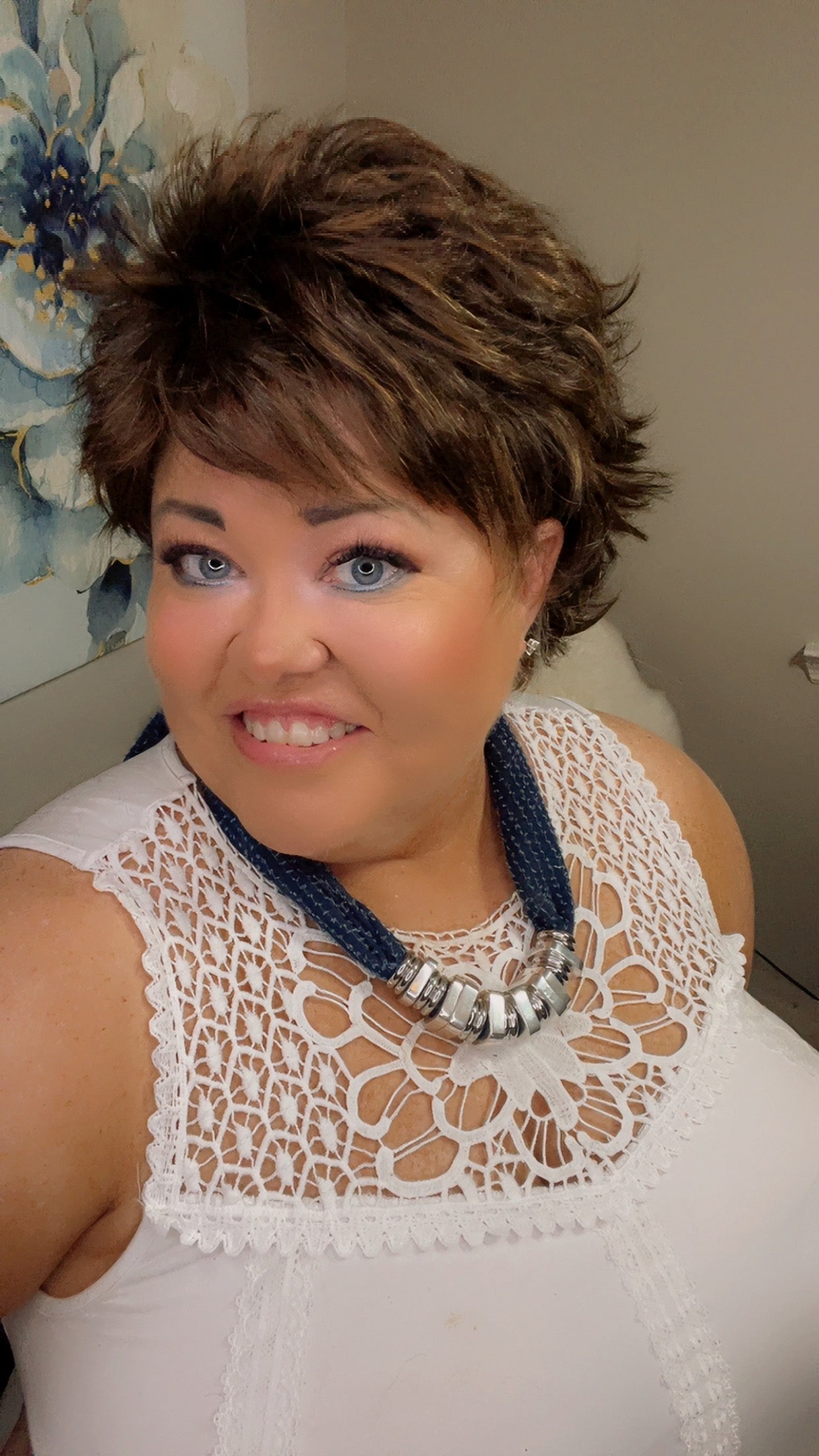 DANA – Luxury Wig by Chic Lifestyle Shown in Sepia.