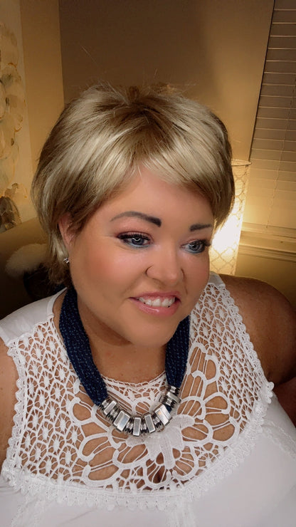 LOUISE SATIN GOLD NHS Premium Luxury Wig *Sample A NOT RETURNABLE* NV1