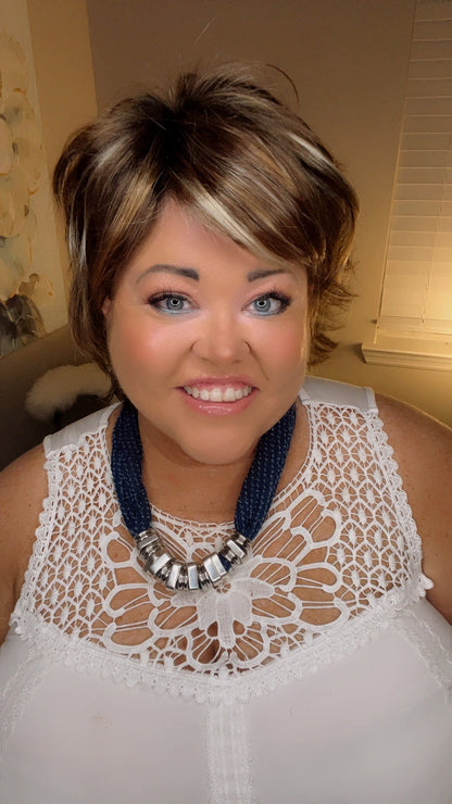 LOUISE DARK AMBER NHS Premium Luxury Wig *Sample A NOT RETURNABLE*