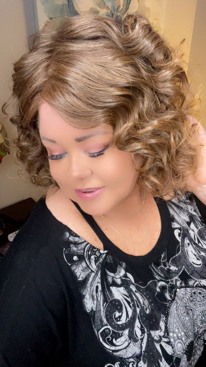 EVIE – Luxury Wig by Chic Lifestyle Shown in Ginger.