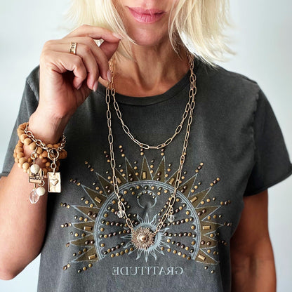 Perfectly Imperfect Starburst Long Chain Necklace