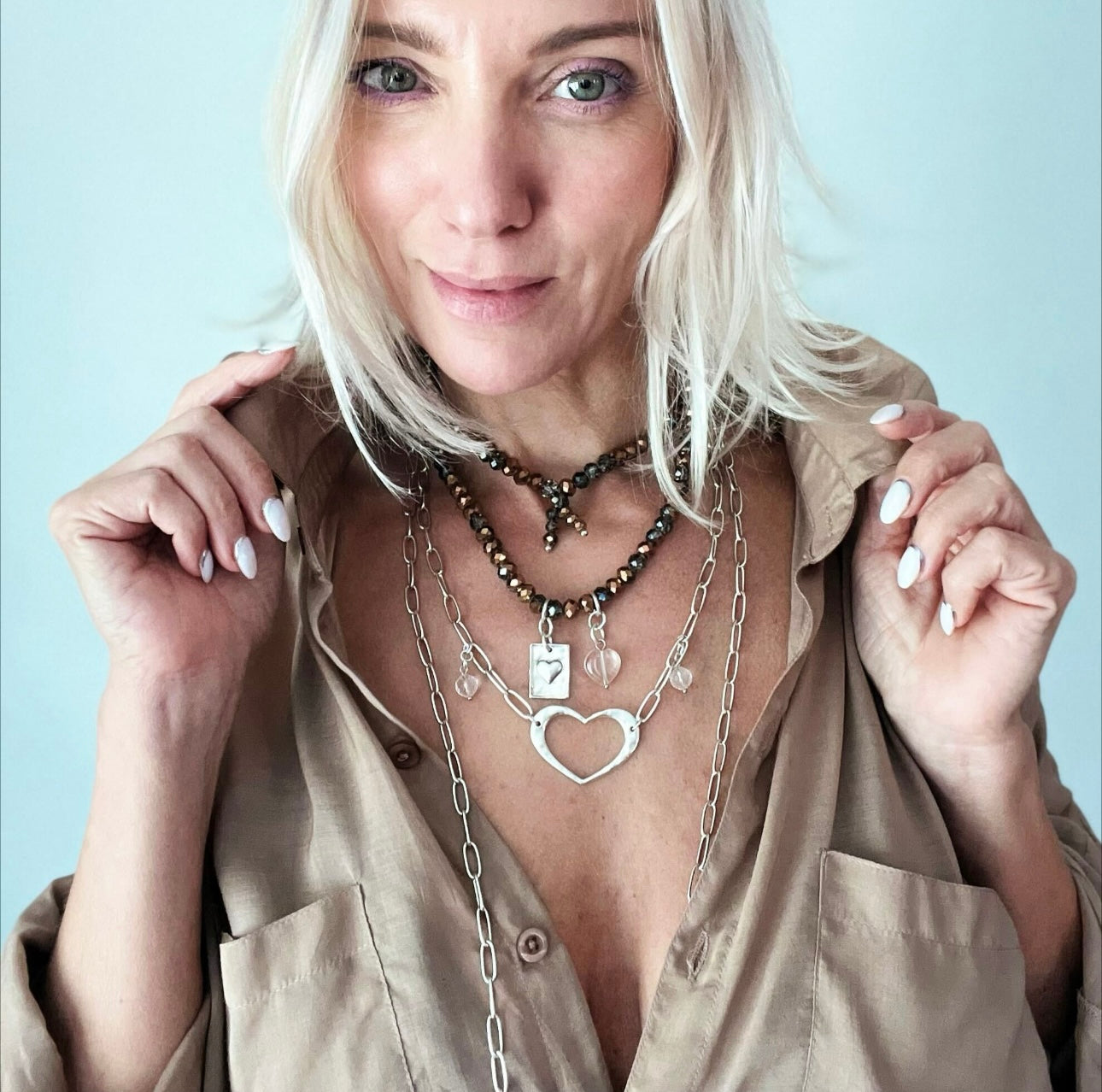 Woke Up Sexy As Hell Again Heart Crystal Boho Wrap Bracelet/Necklace