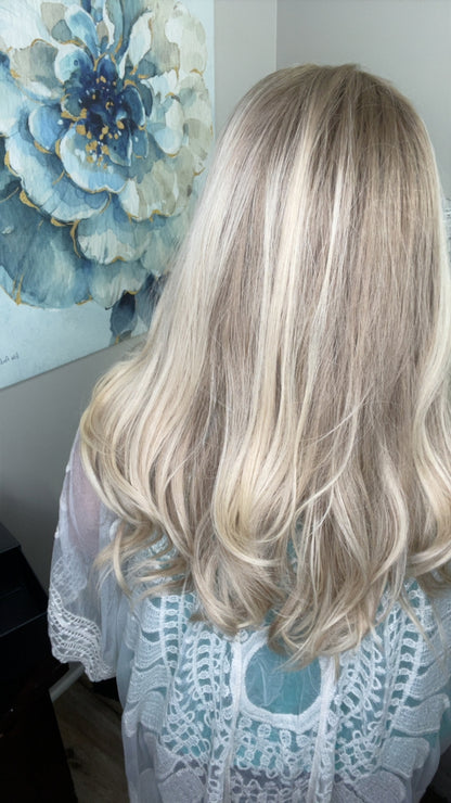 MIKAYLA HUMAN HAIR WIG 28" HAND TIED WITH GRIP