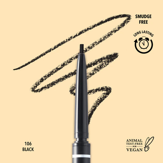 MOIRA FINE BROW PENCIL 106, BLACK LW3 S308