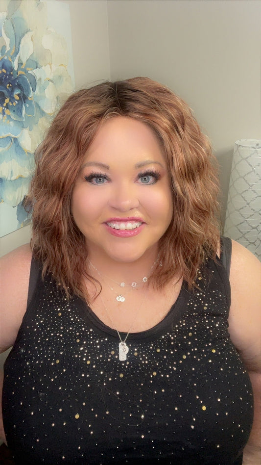 Paloma Human Hair 16" Hand-Tied Strawberry Blonde Blend