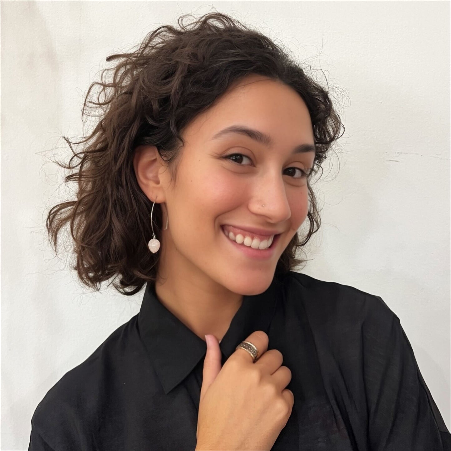 Small Stone Drop Earrings