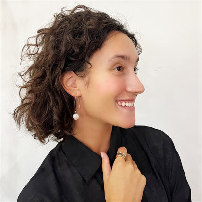 Small Stone Drop Earrings