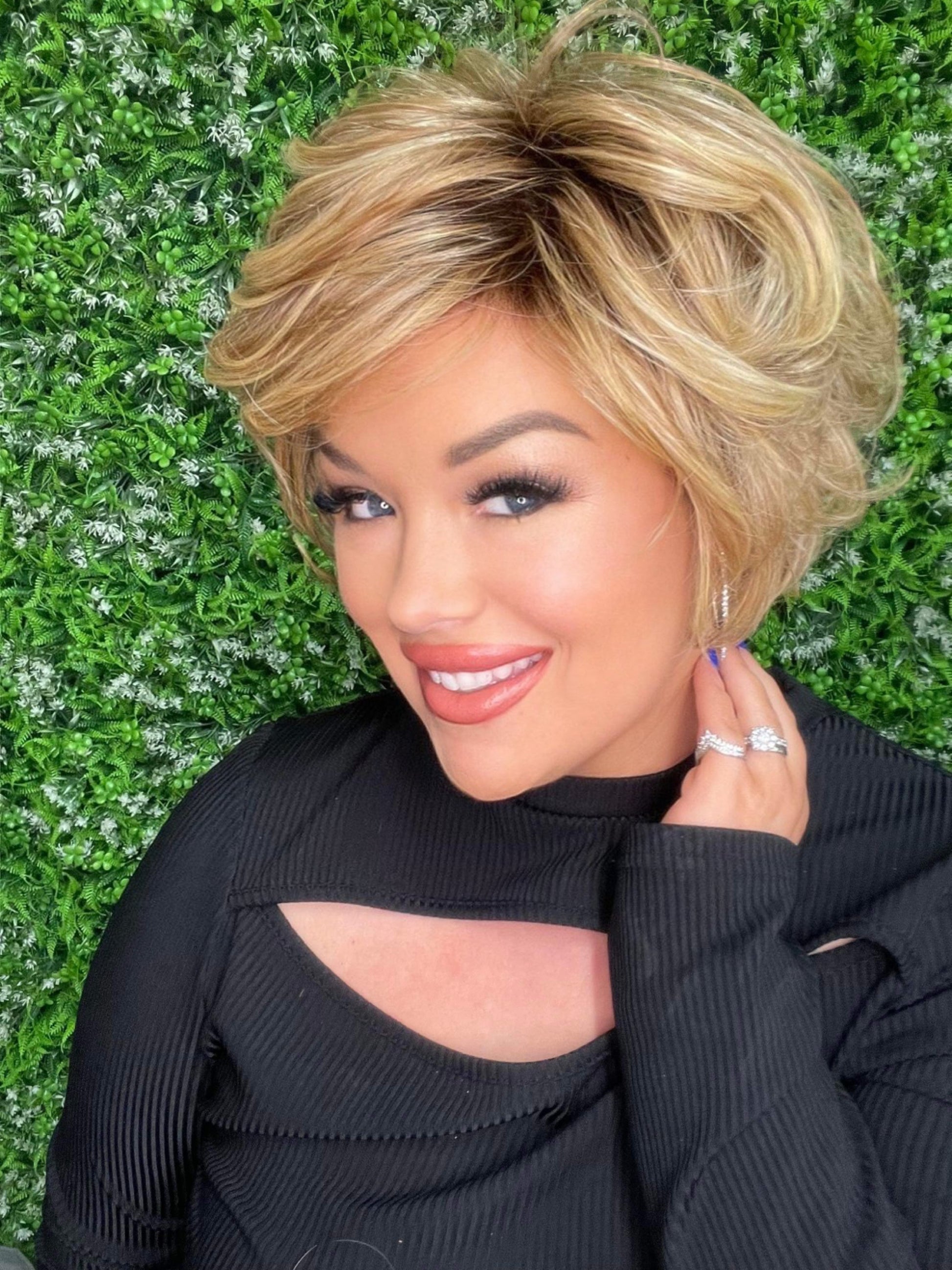 GRETA – Luxury Wig by Chic Lifestyle Shown in Summer Blonde.