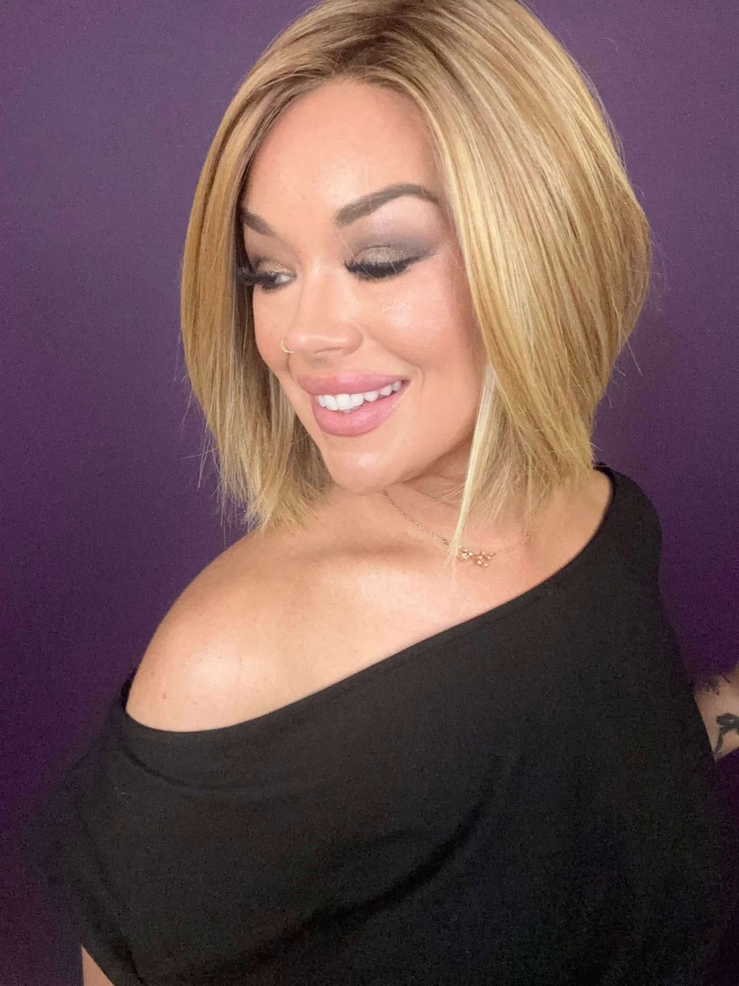 Gabby – Luxury Wig by Chic Lifestyle Shown in Summer Blonde.