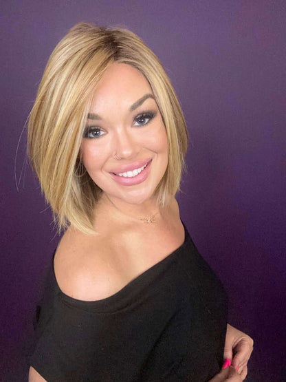 Gabby – Luxury Wig by Chic Lifestyle Shown in Summer Blonde.