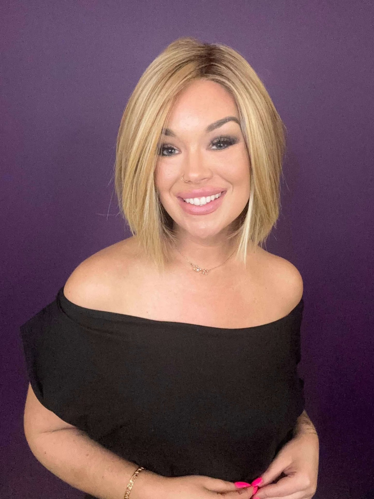 Gabby – Luxury Wig by Chic Lifestyle Shown in Summer Blonde.