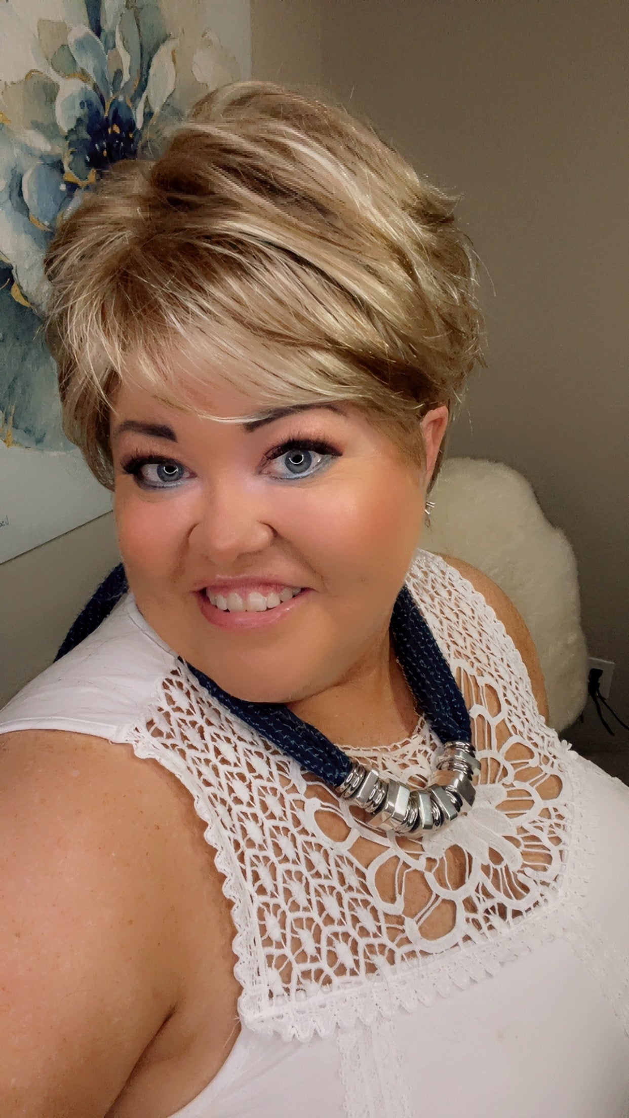 KATIE – Luxury Wig by Chic Lifestyle Shown in Misty Sunrise.