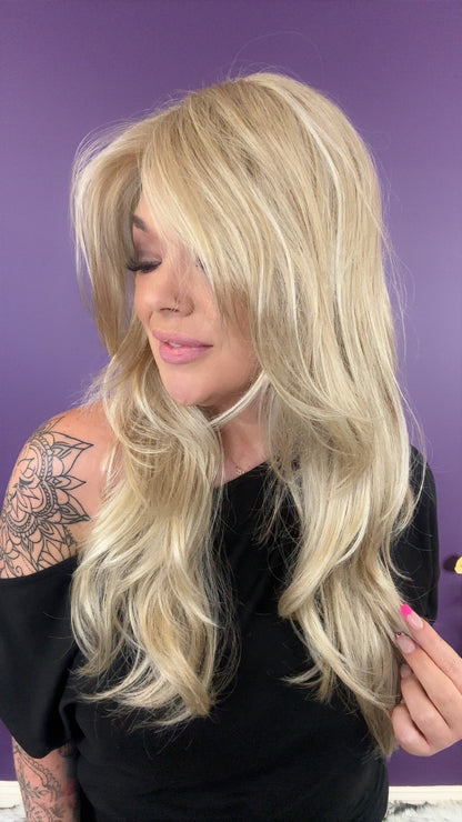 LUCY – Luxury Wig by Chic Lifestyle Shown in Princess Ivory.