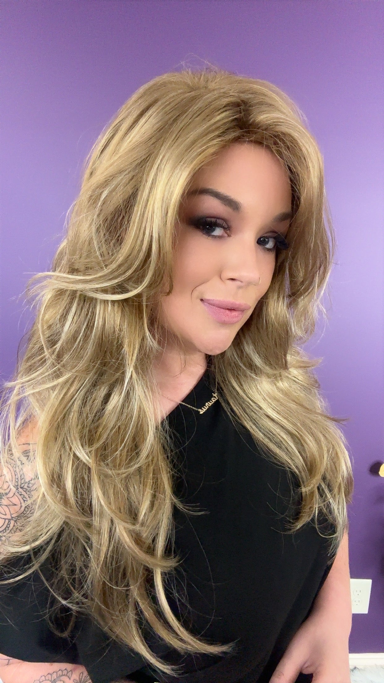 LUCY – Luxury Wig by Chic Lifestyle Shown in Velvet Cream.