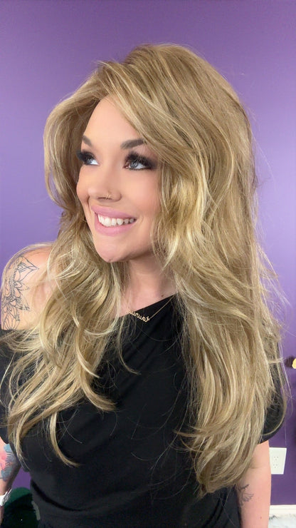 LUCY – Luxury Wig by Chic Lifestyle Shown in Velvet Cream.